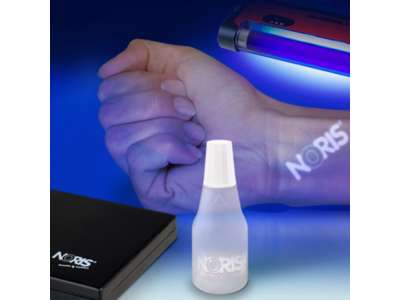Colop Printer R12 med egen tekstplade plus 1 flaske UV farve til farvepuden