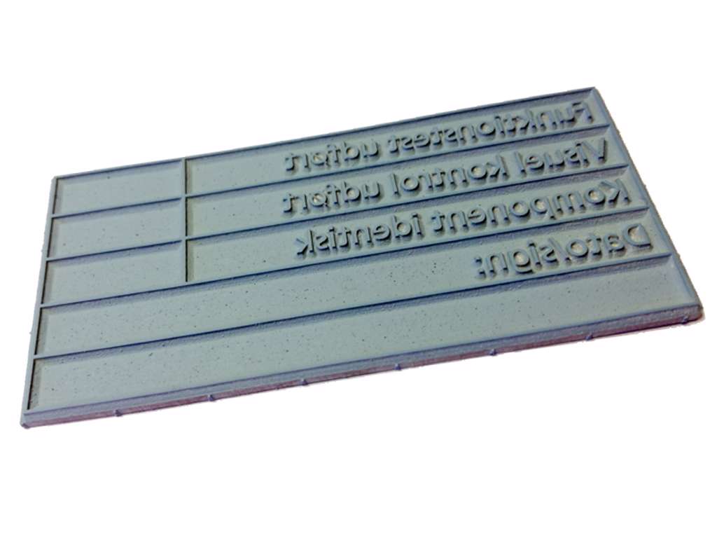 Tekstplade til Colop stempel Printer 60