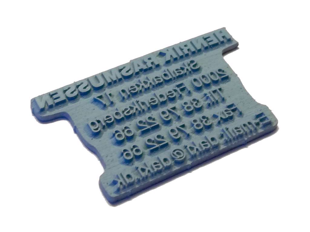 Tekstplade til stempel 2100