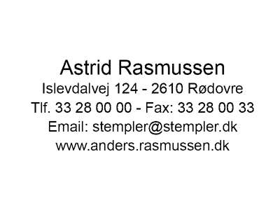 Colop 2600 stempel 1-8 linjer med egen tekstplade og farvepude