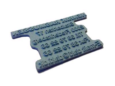 Tekstplade til stempel 3600
