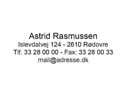 Colop 2400 stempel 1-6 linjer med egen tekstplade og farvepude