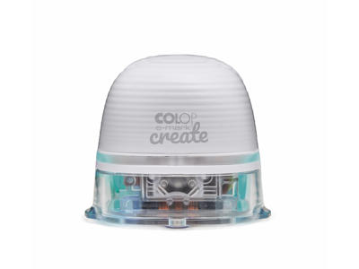 E-mark Create stempel og printer i hvid