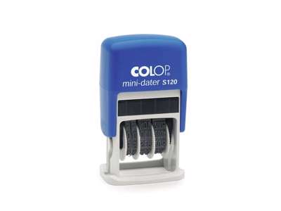 Datostempel Colop S120 med dansk dato i 4 mm.