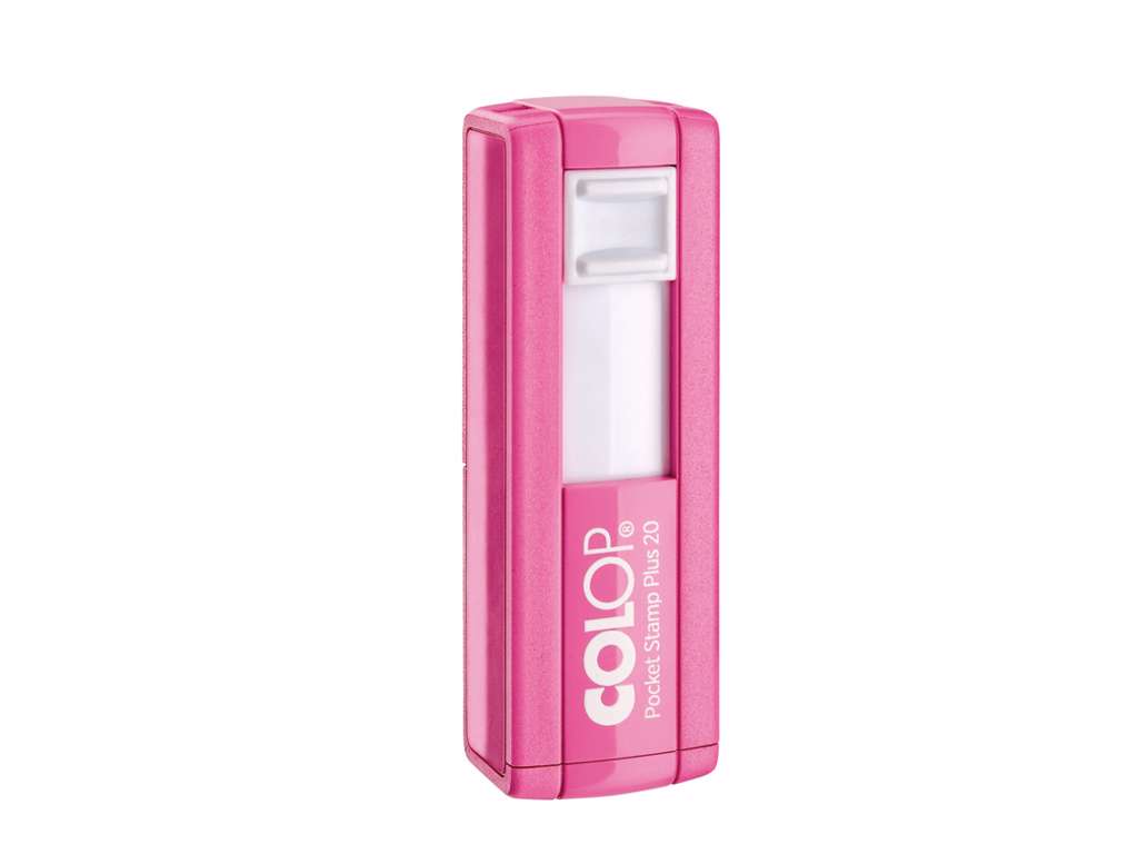 Colop Lommestempel Plus 20 i pink med sort pude.