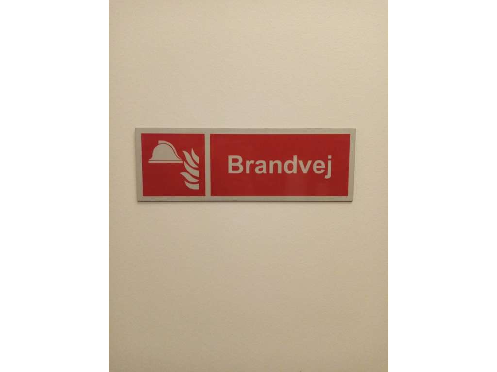 Alu skilt med refleks Brandvej 