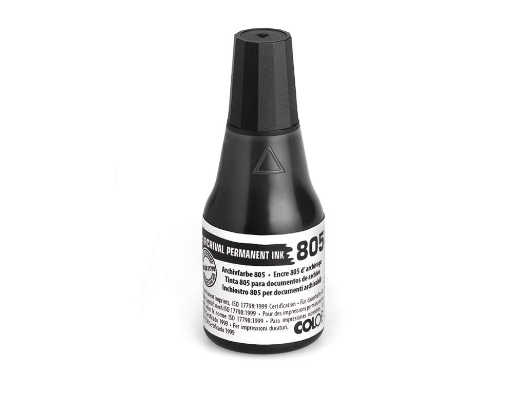 805 farve dokument ægte farve til stempler sort 25ml.