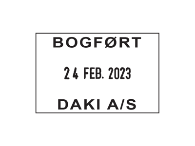 Colop 2360 Greenline dato stempel med egen tekstplade farvepude