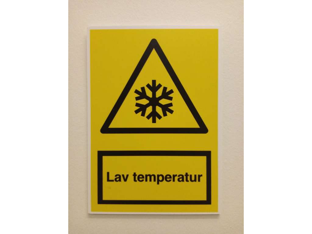 Påbudsskilt Lav temperatur