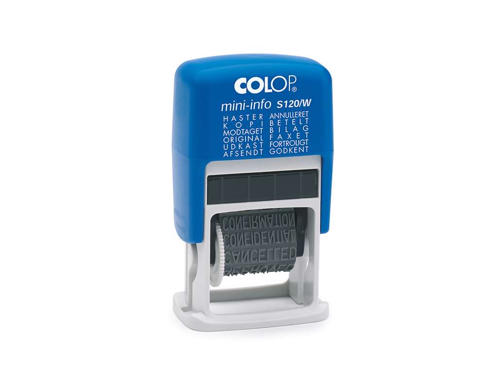 Stempel med 12 standard tekster Colop 220ws Printer