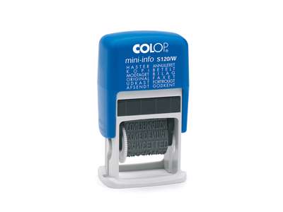 Stempel med 12 standard tekster Colop 220ws Printer