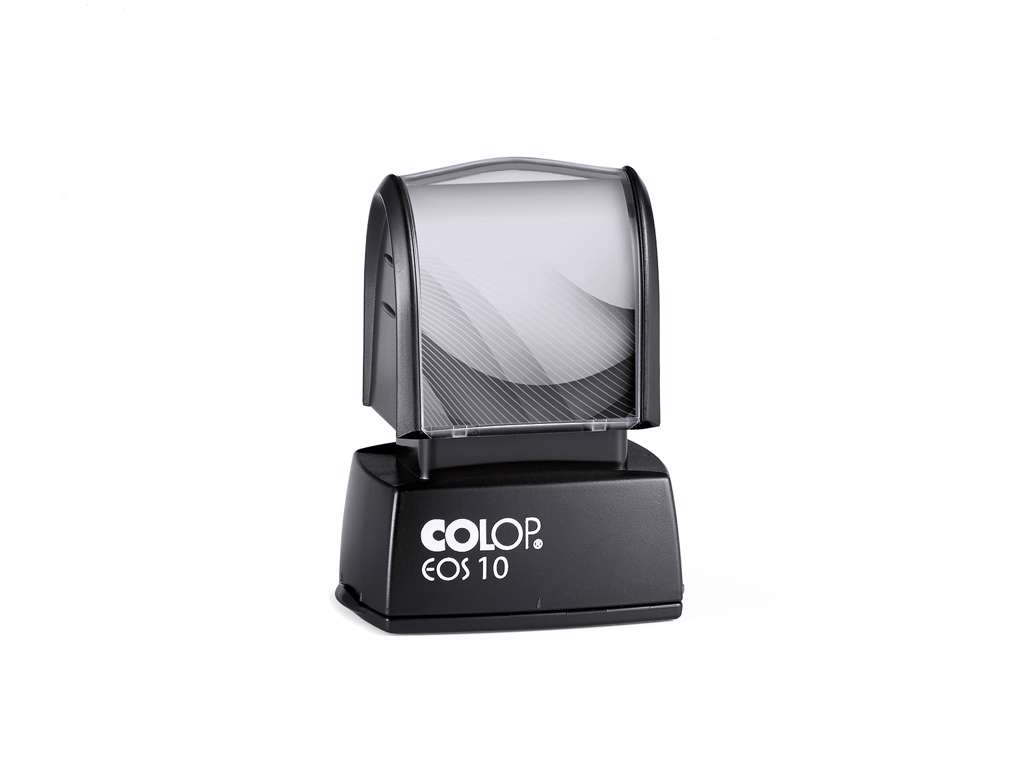 Stempel EOS 10 1-2 linjer 27x10mm grøn indfarvning