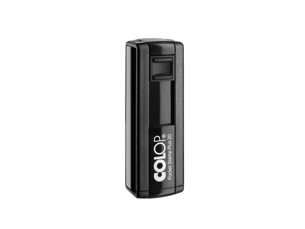 Colop Lommestempel Plus 20 i sort med sort pude.