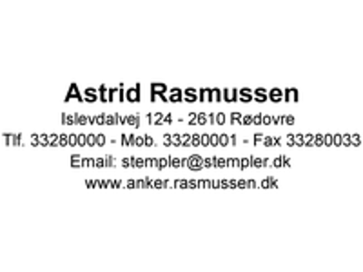 Colop 3700 stempel 1-8 linjer med egen tekstplade og valgfri farvepude