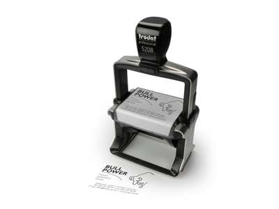 Trodat 5208 stempel 1-10 linjer med egen tekstplade og valgfri farvepude