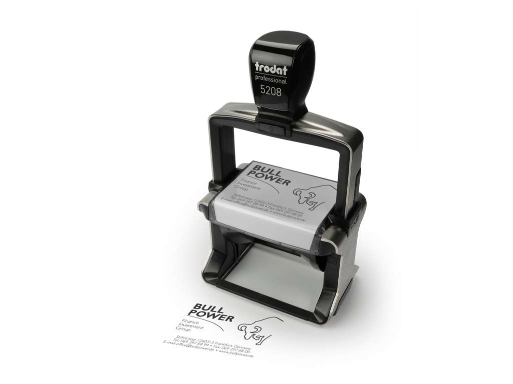 Trodat 5208 Stempel Inkl. egen tekstplade og blå farvepude