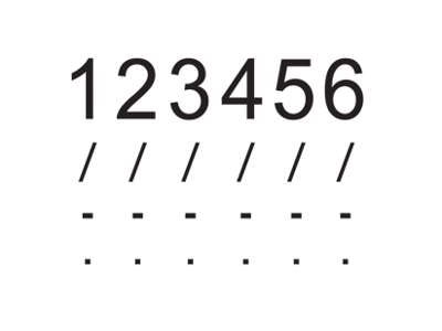 Talbåndstempel 2106 - 6 cifre 4 mm.