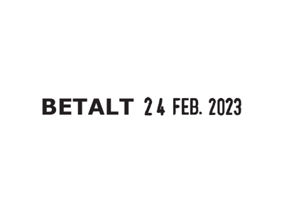 Tekstplade til datostempel 2000p  