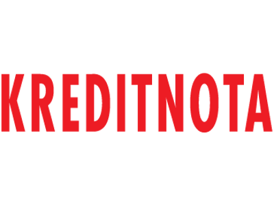Stempel med Kreditnota