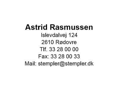 Colop 2300 stempel 1-7 linjer med egen tekstplade og valgfri farvepude