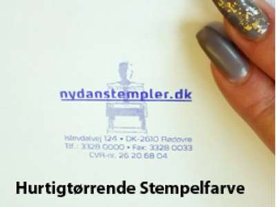 809 farve hurtigtørrende stempelfarve 809 25 ml. leveres i rød, blå og sort