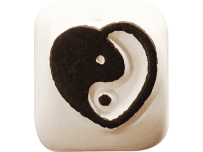 Tatovering design Yin Yang hjerte nr.102