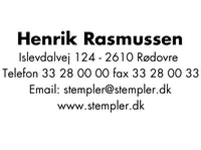 Colop 3400 stempel 1-6 linjer med egen tekstplade og valgfri farvepude