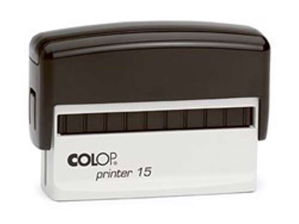 Stempel Colop printer 15 med grøn pude