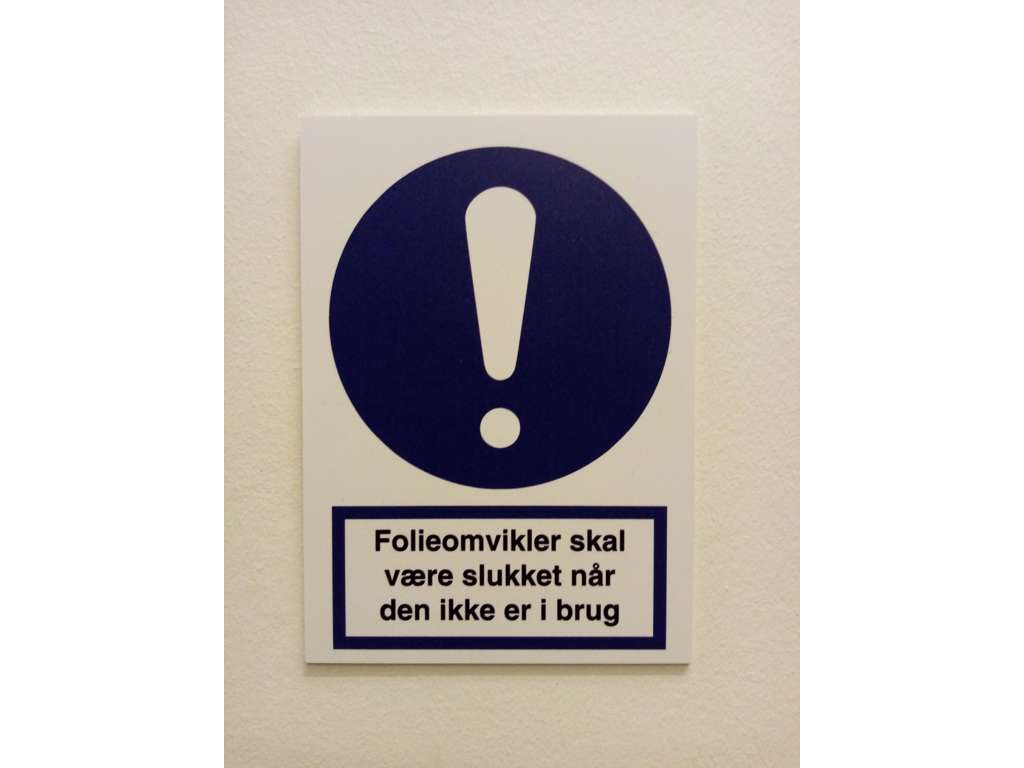 Påbudskilt Foileomvikler skal være 