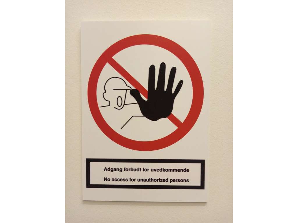 Påbudskilt Adgang forbudt