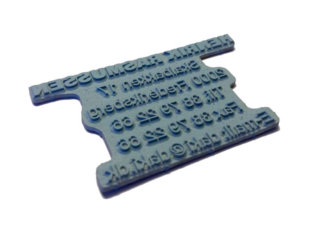 Tekstplade til stempel 2600