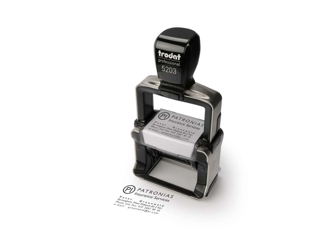 Trodat 5203 Stempel Inkl. egen tekstplade og valgfri farvepude